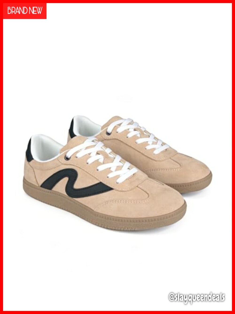 Suede Faux Leather Retro Fashion Sneakers Comfortable Lace Up